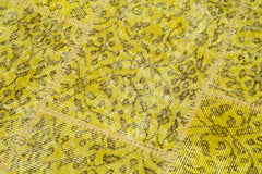 Kirk Yama Yellow Patchwork Cotton Wool Handmade Area Rug 2'10'' x 8'7''