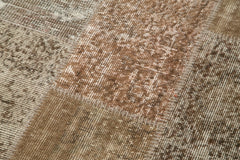 Kirk Yama Brown Patchwork Cotton Wool Handmade Area Rug 2'10'' x 9'11''