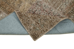Kirk Yama Brown Patchwork Cotton Wool Handmade Area Rug 2'9'' x 9'11''