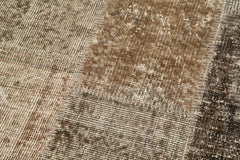 Kirk Yama Brown Patchwork Cotton Wool Handmade Area Rug 2'10'' x 10'0''