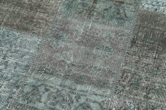 Kirk Yama Grey Patchwork Cotton Wool Handmade Area Rug 2'9'' x 10'0''