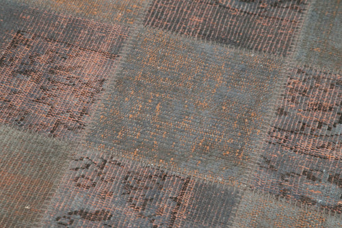 Kirk Yama Grey Patchwork Cotton Wool Handmade Area Rug 2'11'' x 9'8''