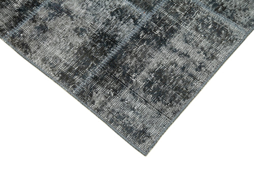 Kirk Yama Grey Patchwork Cotton Wool Handmade Area Rug 2'9'' x 10'0''