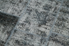 Kirk Yama Grey Patchwork Cotton Wool Handmade Area Rug 2'9'' x 10'0''