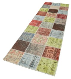 Kirk Yama Multy Patchwork Cotton Wool Handmade Area Rug 2'9'' x 9'9''