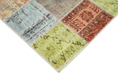 Kirk Yama Multy Patchwork Cotton Wool Handmade Area Rug 2'9'' x 9'9''