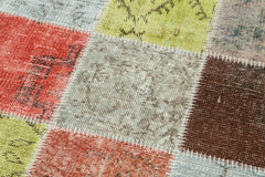 Kirk Yama Multy Patchwork Cotton Wool Handmade Area Rug 2'9'' x 9'9''