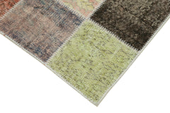 Kirk Yama Multy Patchwork Cotton Wool Handmade Area Rug 2'9'' x 9'8''