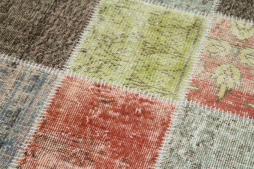 Kirk Yama Multy Patchwork Cotton Wool Handmade Area Rug 2'9'' x 9'8''