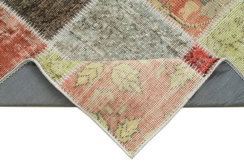 Kirk Yama Multy Patchwork Cotton Wool Handmade Area Rug 2'9'' x 9'8''