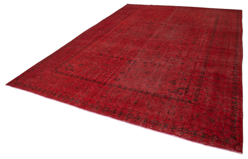 Handmade Area Rug – Persian Classic Red Cotton Wool Vintage Carpet 9'10''x13'1''