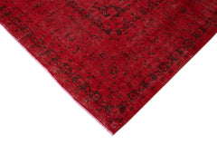 Handmade Area Rug – Persian Classic Red Cotton Wool Vintage Carpet 9'10''x13'1''