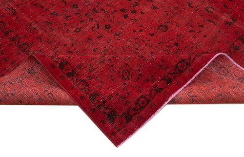 Handmade Area Rug – Persian Classic Red Cotton Wool Vintage Carpet 9'10''x13'1''