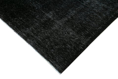 Handmade Area Rug | Persian Black Wool Cotton Classic Vintage Carpet 9'10"x13'1"