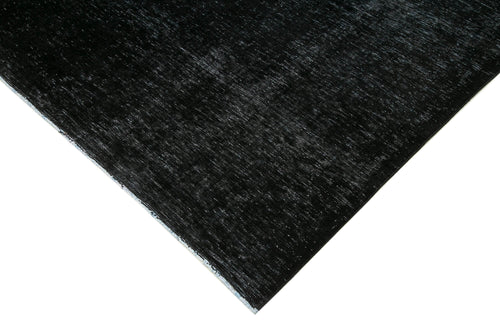 Handmade Area Rug | Persian Black Wool Cotton Classic Vintage Carpet 9'10"x13'1"