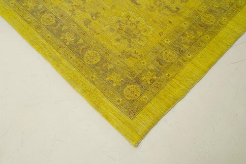 Tebriz Yellow Classic Cotton Wool Handmade Area Rug 14'5'' x 20'6''