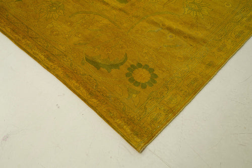 Tebriz Yellow Classic Cotton Wool Handmade Area Rug 14'0'' x 20'9''