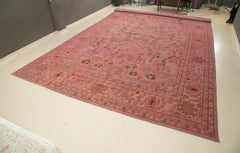 Tebriz Pink Classic Cotton Wool Handmade Area Rug 15'0'' x 25'1''