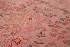 Tebriz Pink Classic Cotton Wool Handmade Area Rug 15'0'' x 25'1''