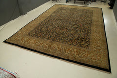 Tebriz Beige Classic Cotton Wool Handmade Area Rug 14'1'' x 20'8''