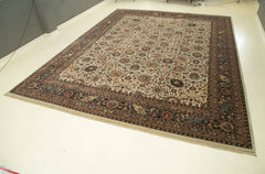 Tebriz Beige Classic Cotton Wool Handmade Area Rug 14'0'' x 18'3''