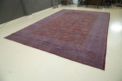 Tebriz Purple Classic Cotton Wool Handmade Area Rug 14'6'' x 17'1''
