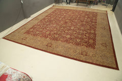 Tebriz Red Classic Cotton Wool Handmade Area Rug 17'2'' x 22'9''
