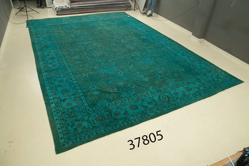 Tebriz Turquoise Classic Cotton Wool Handmade Area Rug 14'1'' x 23'2''