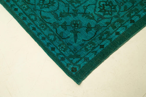 Tebriz Turquoise Classic Cotton Wool Handmade Area Rug 14'1'' x 23'2''