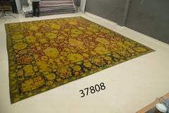Tebriz Yellow Classic Cotton Wool Handmade Area Rug 14'8'' x 17'8''