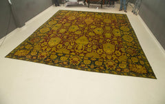 Tebriz Yellow Classic Cotton Wool Handmade Area Rug 14'8'' x 17'8''
