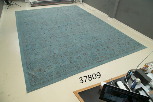 Tebriz Blue Classic Cotton Wool Handmade Area Rug 14'10'' x 21'0''