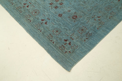 Tebriz Blue Classic Cotton Wool Handmade Area Rug 14'10'' x 21'0''