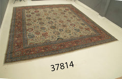 Tebriz Beige Classic Cotton Wool Handmade Area Rug 15'3'' x 16'7''