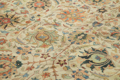 Tebriz Beige Classic Cotton Wool Handmade Area Rug 15'3'' x 16'7''