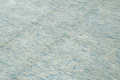 Handmade Area Rug - Classic Blue Tebriz Cotton Wool Vintage Turkish Carpet 9'9''x13'5''