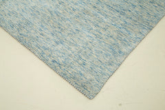 Handmade Area Rug - Classic Blue Tebriz Cotton Wool Vintage Turkish Carpet 9'9''x13'5''