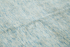 Handmade Area Rug - Classic Blue Tebriz Cotton Wool Vintage Turkish Carpet 9'9''x13'5''