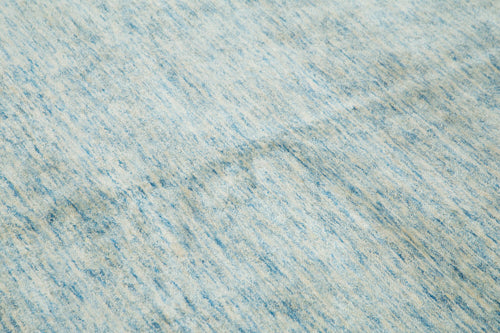 Handmade Area Rug - Classic Blue Tebriz Cotton Wool Vintage Turkish Carpet 9'9''x13'5''