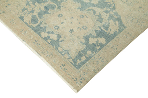 Handmade Area Rug – Persian Classic Beige Cotton Wool Vintage Carpet 6'11''x10'4''