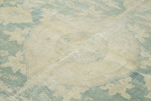 Handmade Area Rug – Persian Classic Beige Cotton Wool Vintage Carpet 6'11''x10'4''