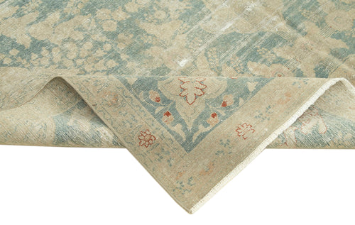 Handmade Area Rug – Persian Classic Beige Cotton Wool Vintage Carpet 6'11''x10'4''