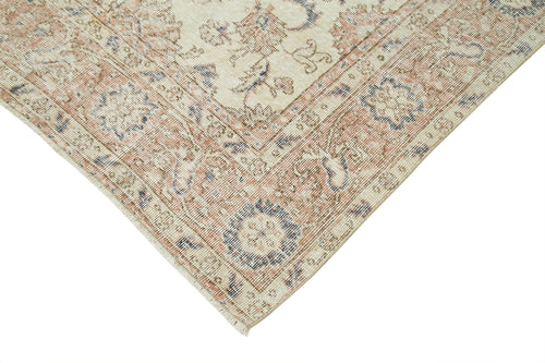 Kayseri Vintage Beige Vintage Cotton Wool Handmade Area Rug 6'10'' x 10'1''