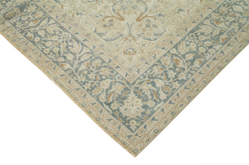 Kayseri Vintage Beige Vintage Cotton Wool Handmade Area Rug 6'7'' x 10'1''