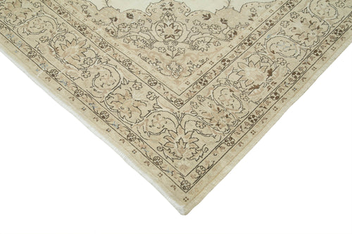 Kayseri Vintage Beige Vintage Cotton Wool Handmade Area Rug 7'1'' x 10'0''