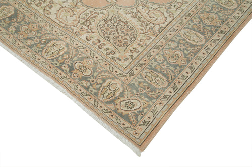 Kayseri Vintage Beige Vintage Cotton Wool Handmade Area Rug 6'9'' x 9'10''