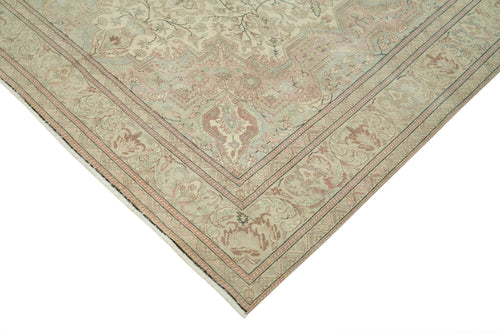 Kayseri Vintage Beige Vintage Cotton Wool Handmade Area Rug 6'5'' x 10'2''