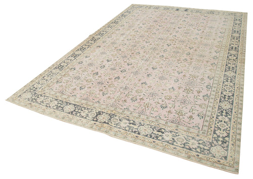 Kayseri Vintage Beige Vintage Cotton Wool Handmade Area Rug 6'9'' x 10'0''
