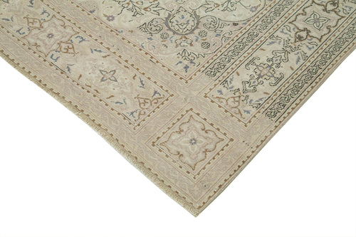 Kayseri Vintage Beige Vintage Cotton Wool Handmade Area Rug 6'9'' x 10'4''