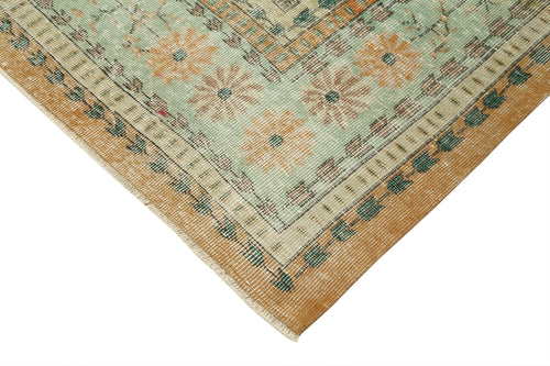 Kayseri Vintage Beige Vintage Cotton Wool Handmade Area Rug 6'7'' x 10'7''